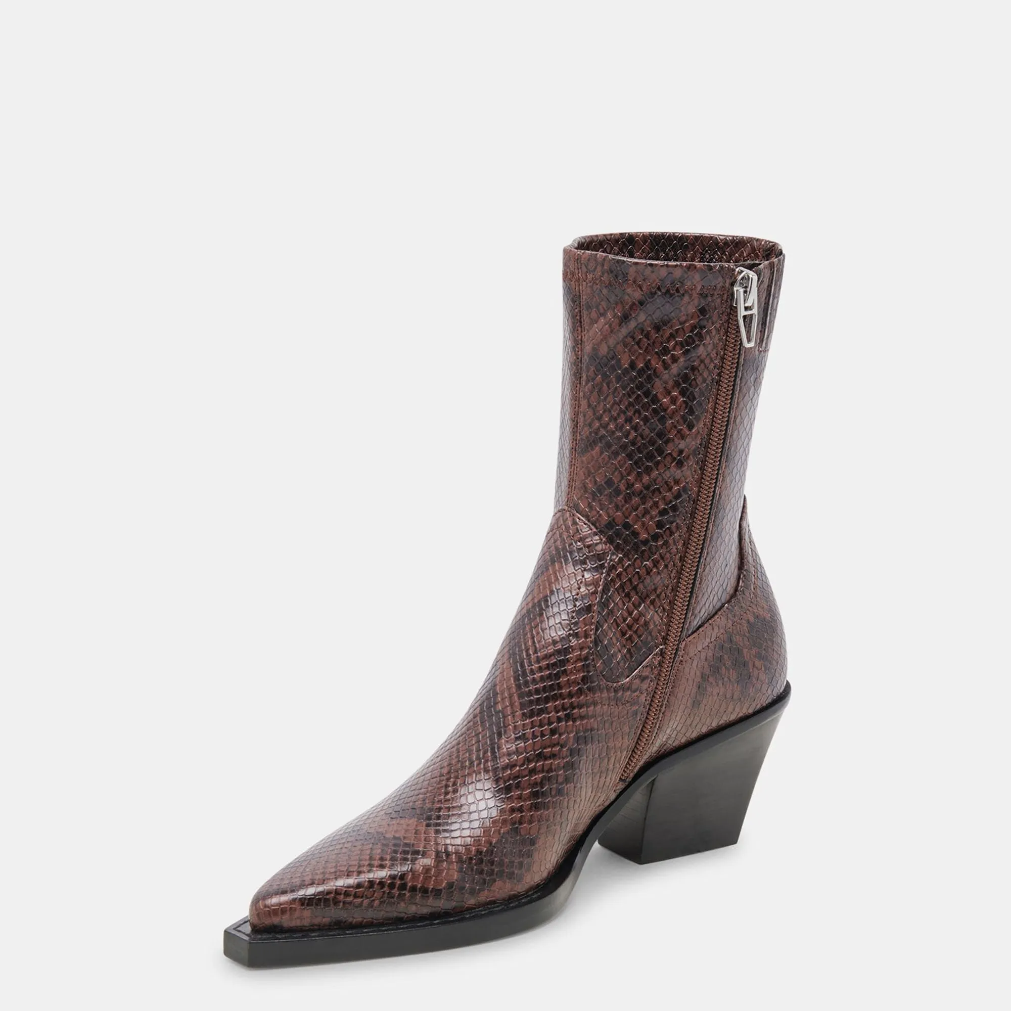 Rutger Wide Calf Boots Java Embossed Stella