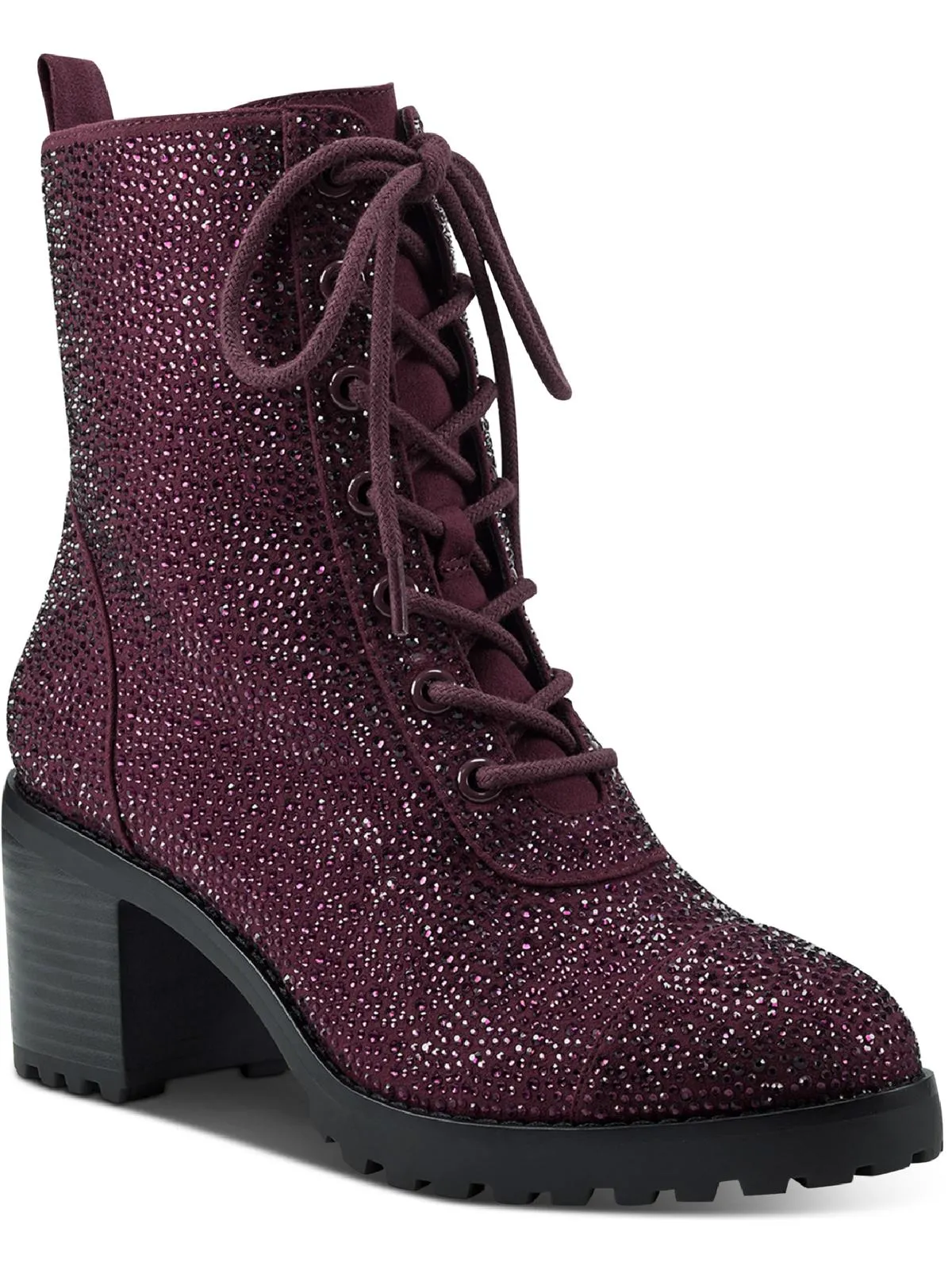 Samira 2 Womens Rhinestone Almond Toe Mid-Calf Boots