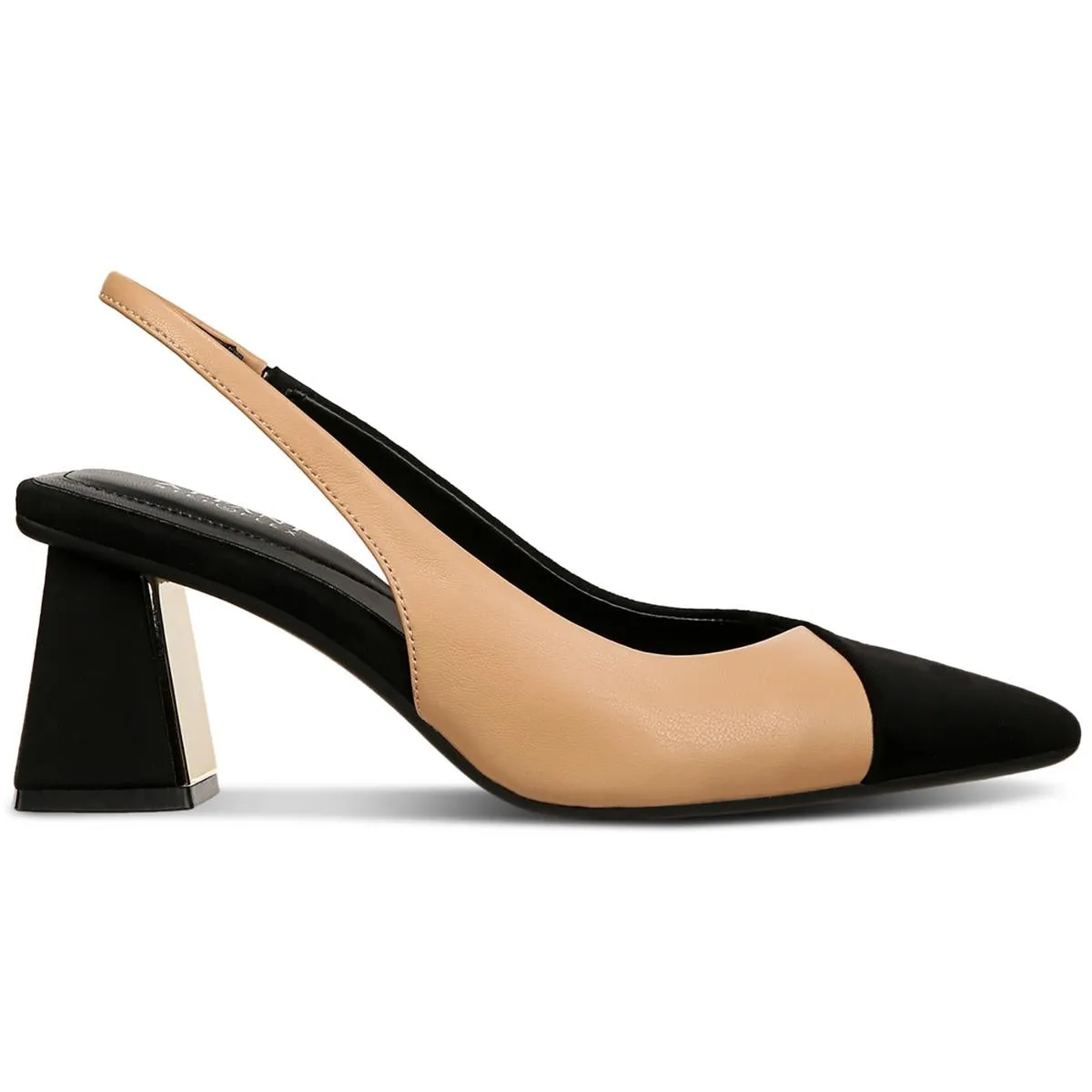 Sarafina Womens Faux Leather Stretch Slingback Heels