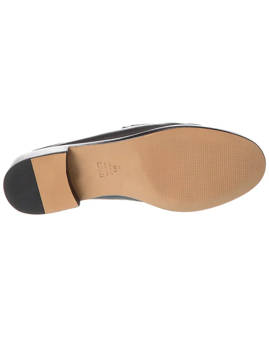 SCHUTZ Luca Chain Leather Flat