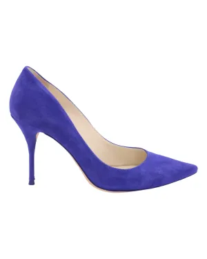 Sophia Webster Lola Electric 90 Pumps in Blue Suede