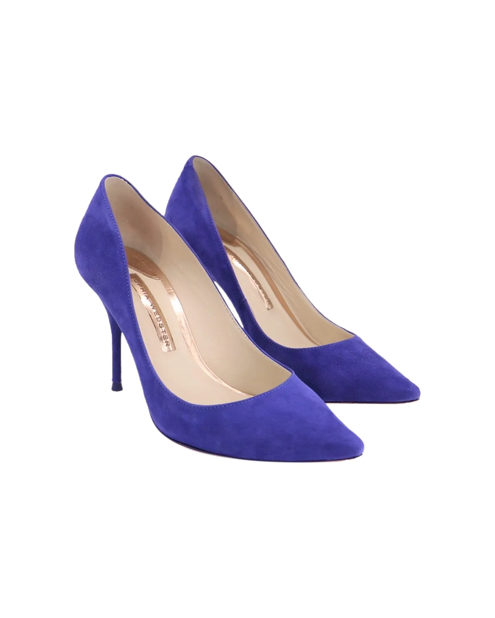 Sophia Webster Lola Electric 90 Pumps in Blue Suede