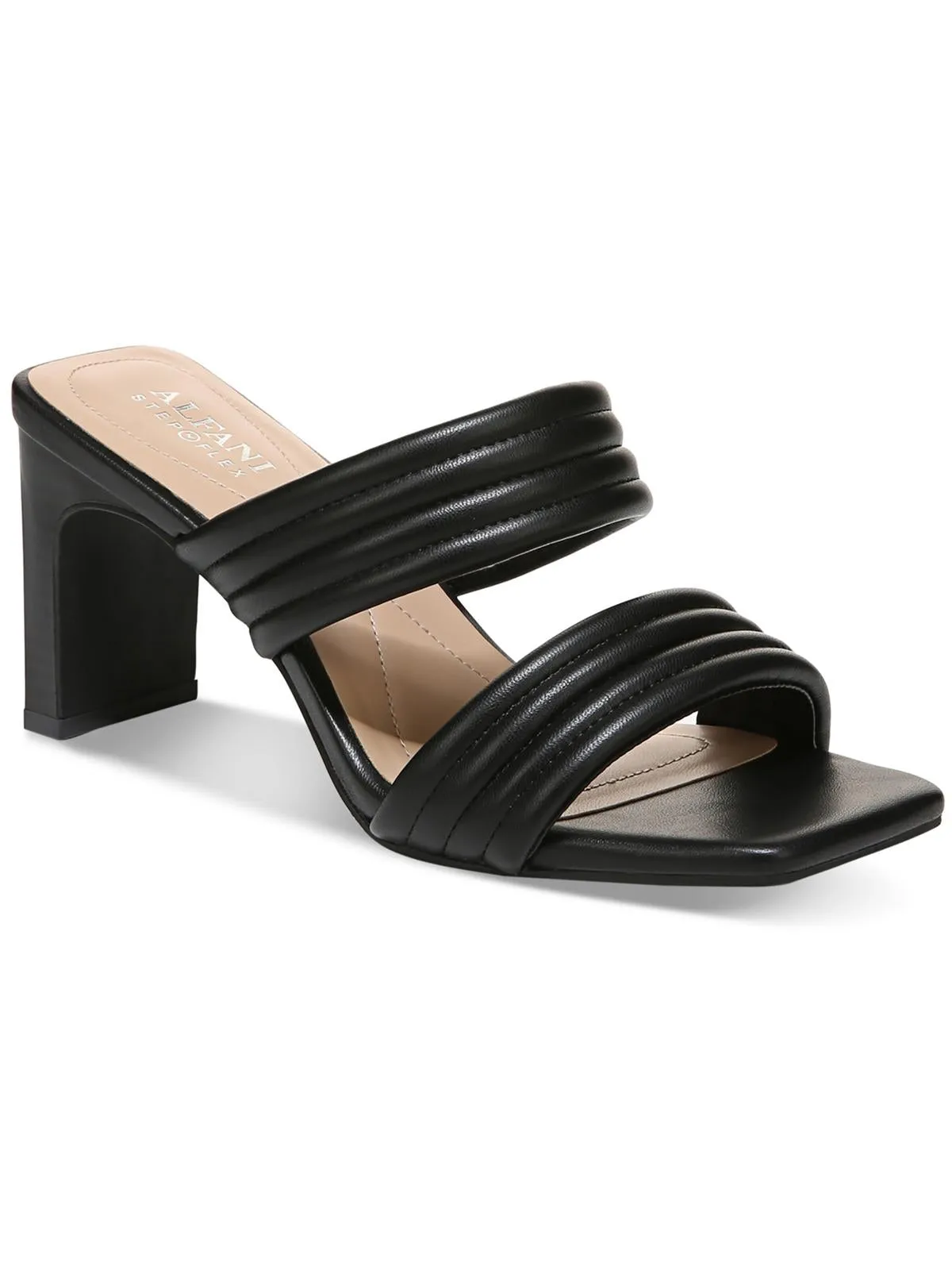 Stantonn Womens Leather Strappy Block Heels