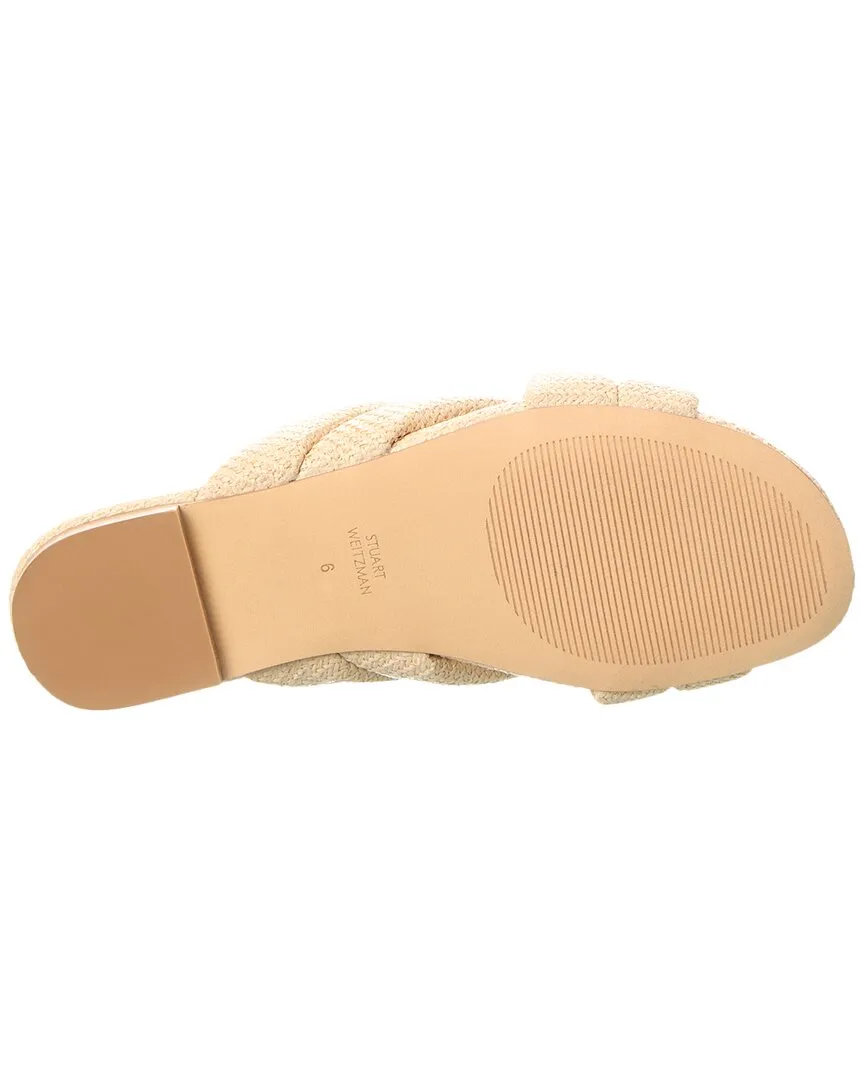 Stuart Weitzman Crossover Raffia Slide