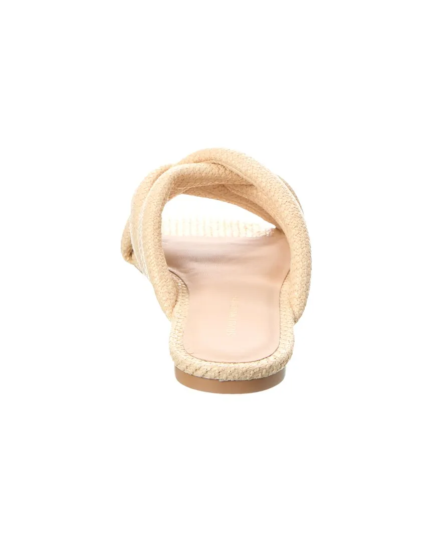 Stuart Weitzman Crossover Raffia Slide