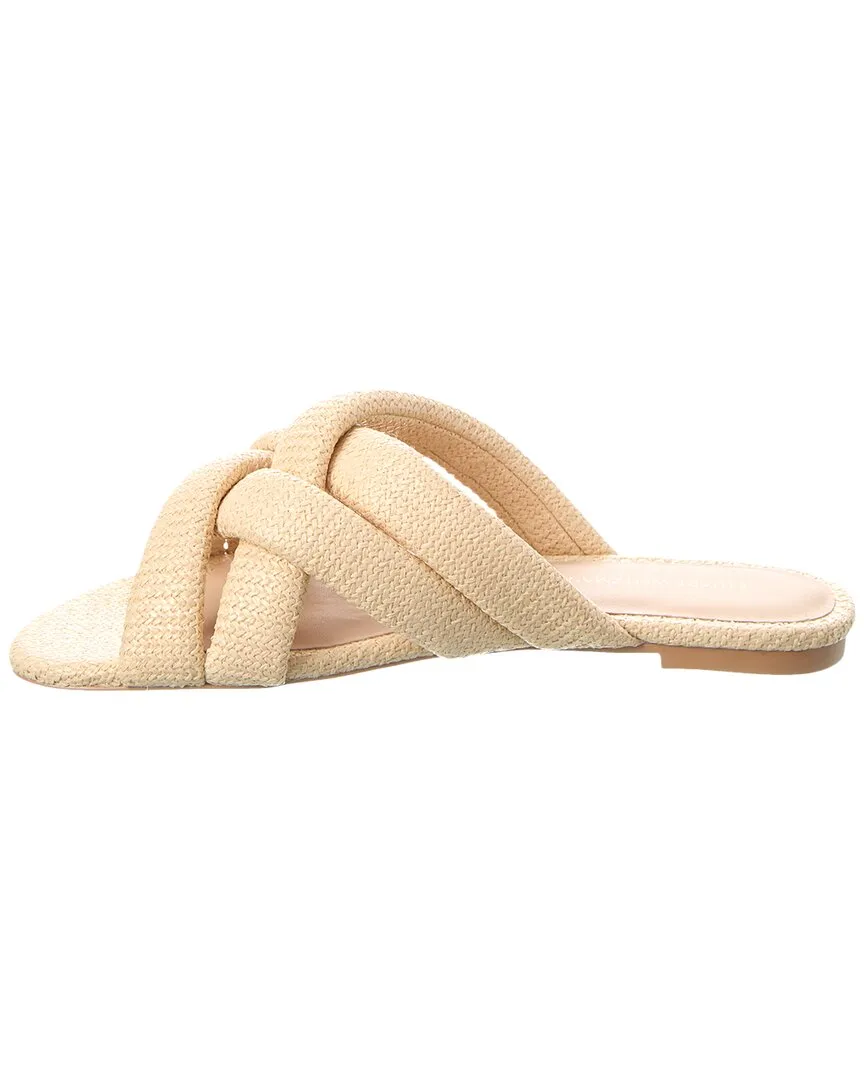 Stuart Weitzman Crossover Raffia Slide