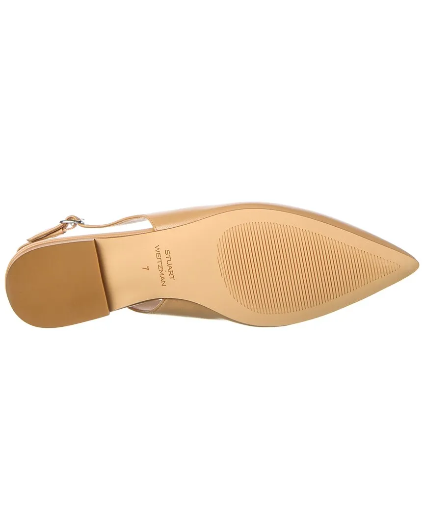 Stuart Weitzman Mara Leather Slingback Flat