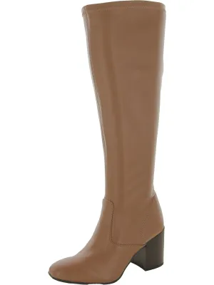 Talfer Womens Faux Leather Tall Knee-High Boots