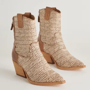 Texin Booties Brown Multi Raffia