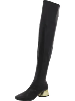 The Laterr OTK Boot Womens Tall Faux Leather Thigh-High Boots