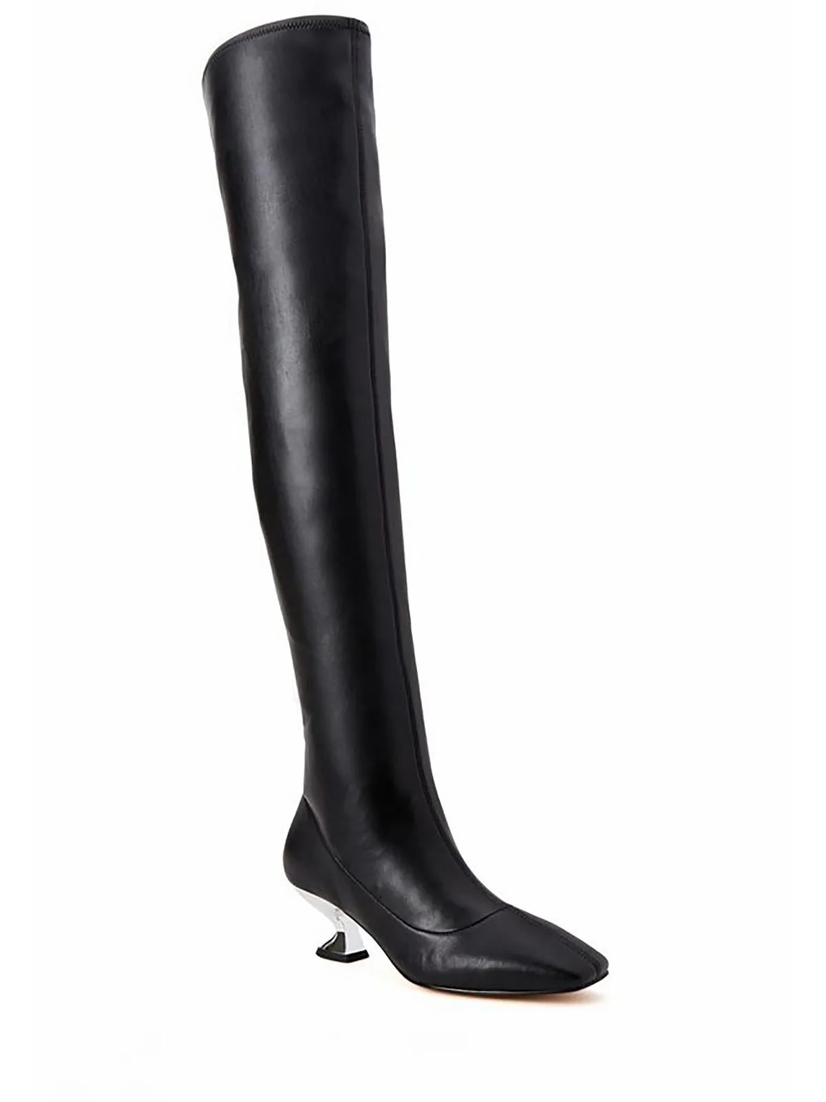 The Laterr OTK Boot Womens Tall Faux Leather Thigh-High Boots