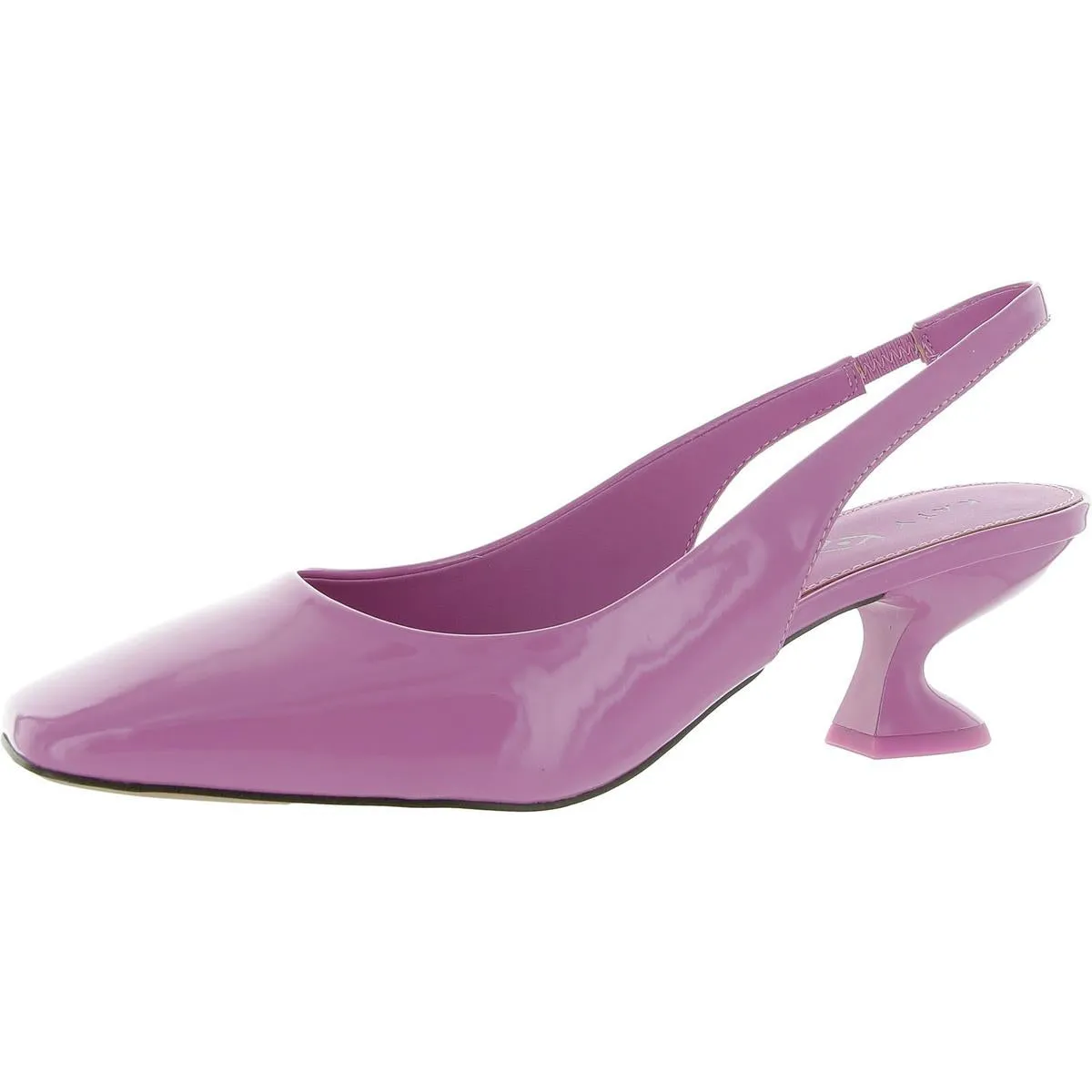 The Laterr Sling Back Womens Patent Square Toe Slingback Heels