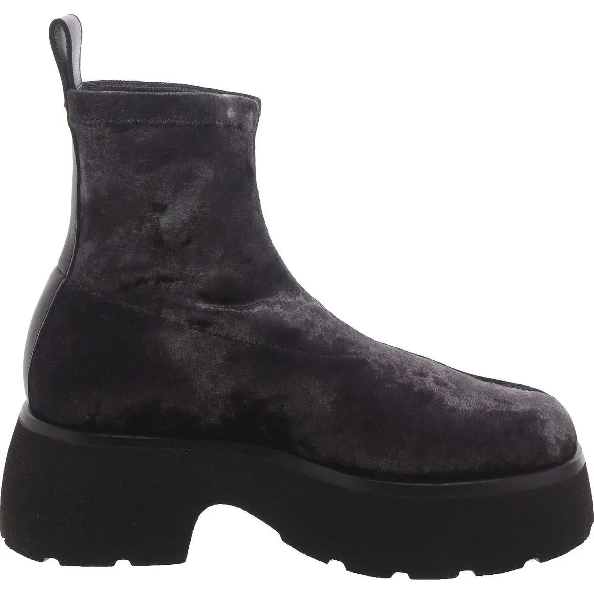 Thelma Womens Velvet Round Toe Booties