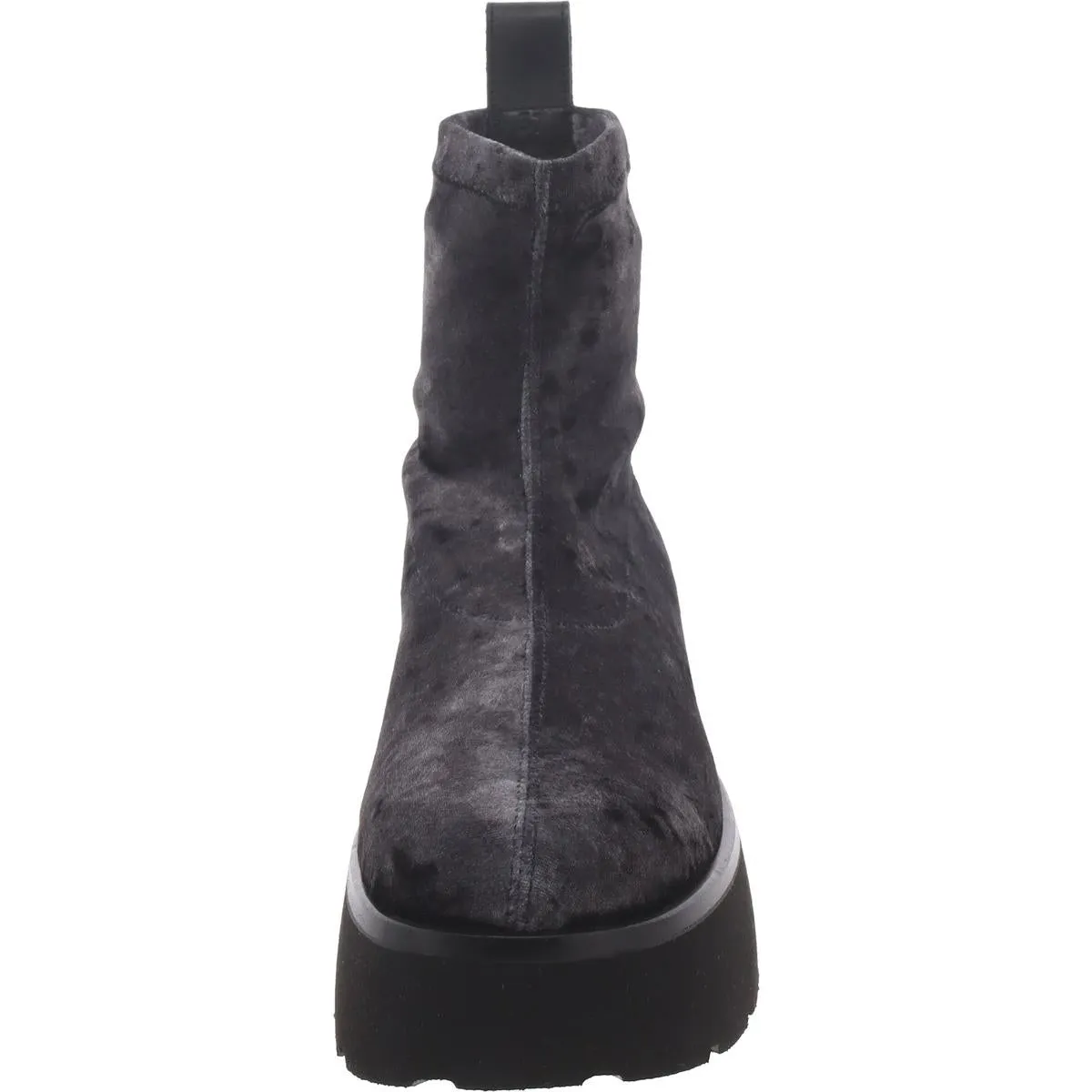 Thelma Womens Velvet Round Toe Booties