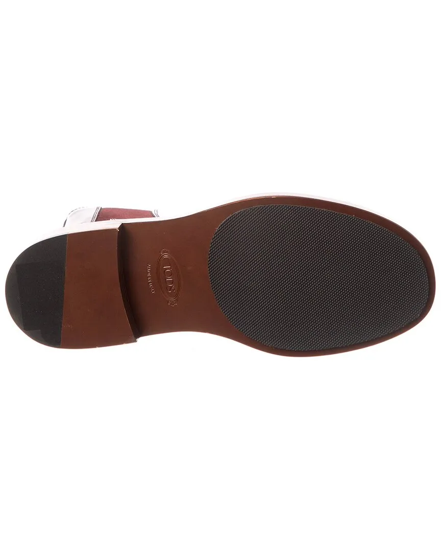 TOD��s Logo Leather Bootie