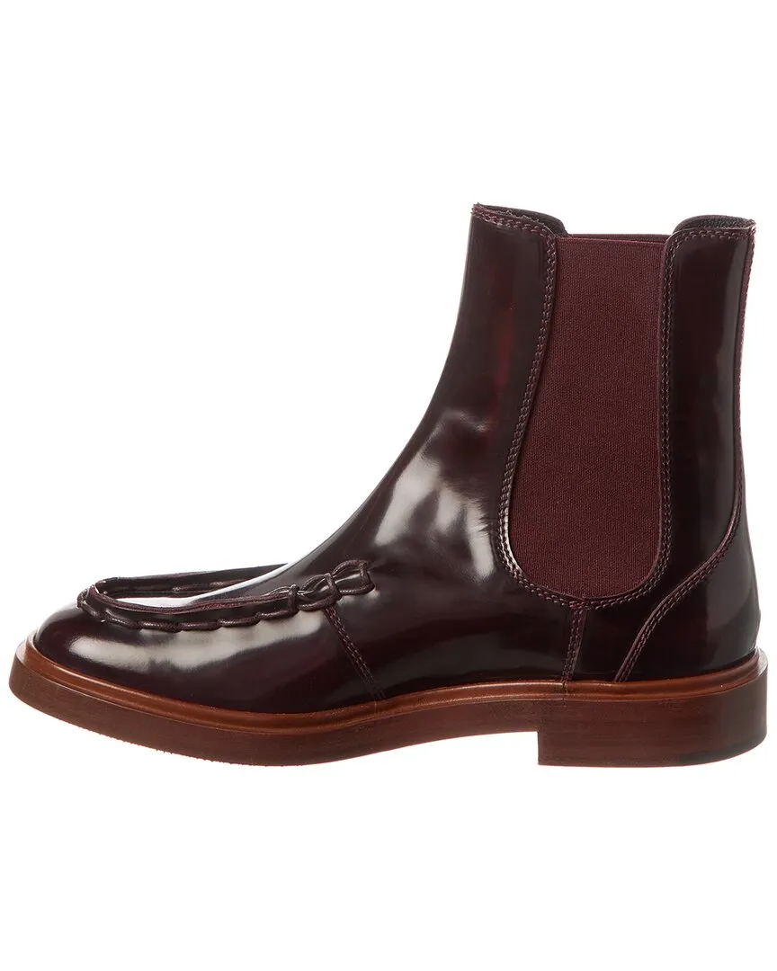 TOD��s Logo Leather Bootie