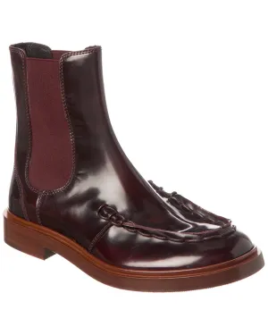 TOD��s Logo Leather Bootie