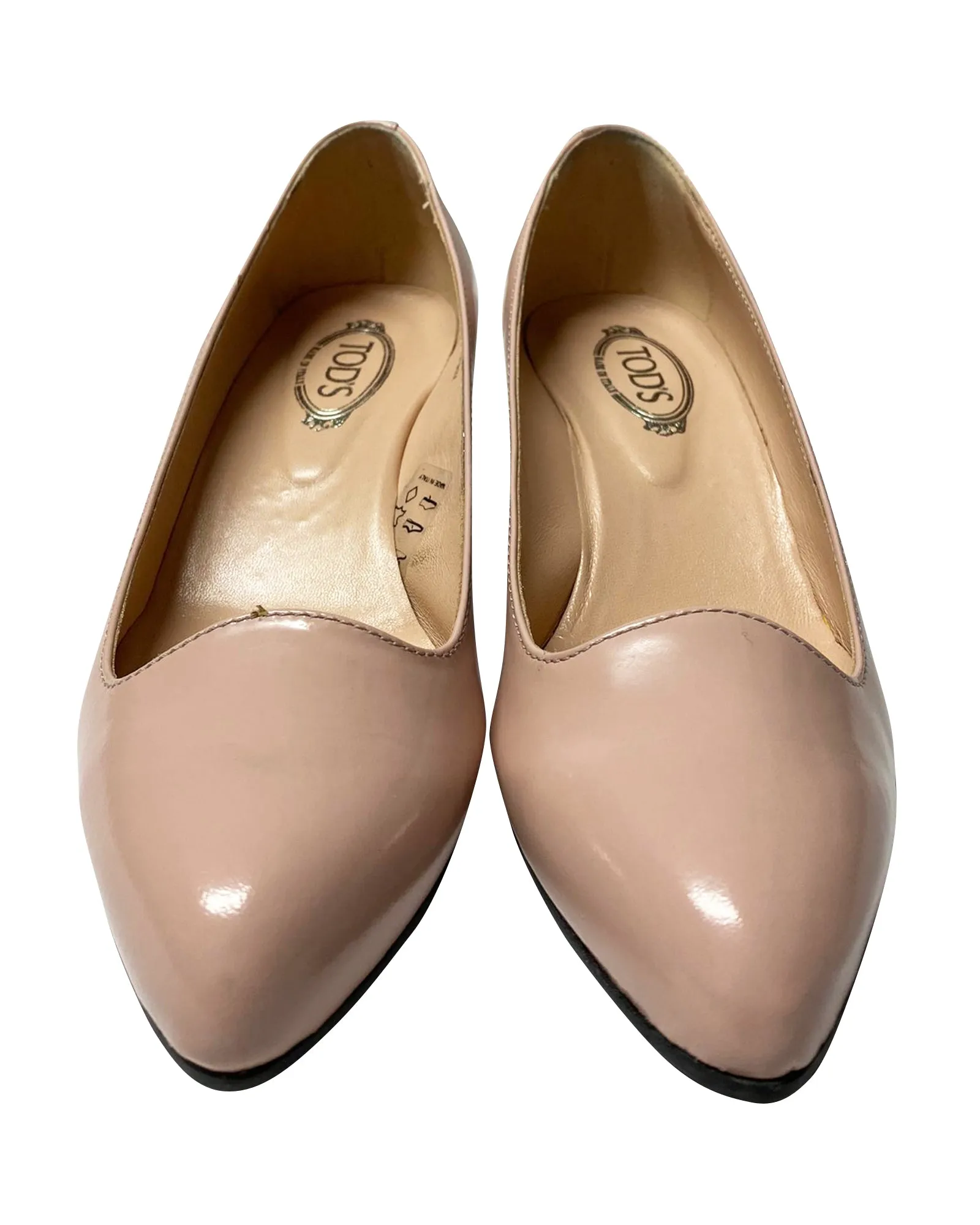 Tod's Pointed Wedge in Pink Leather