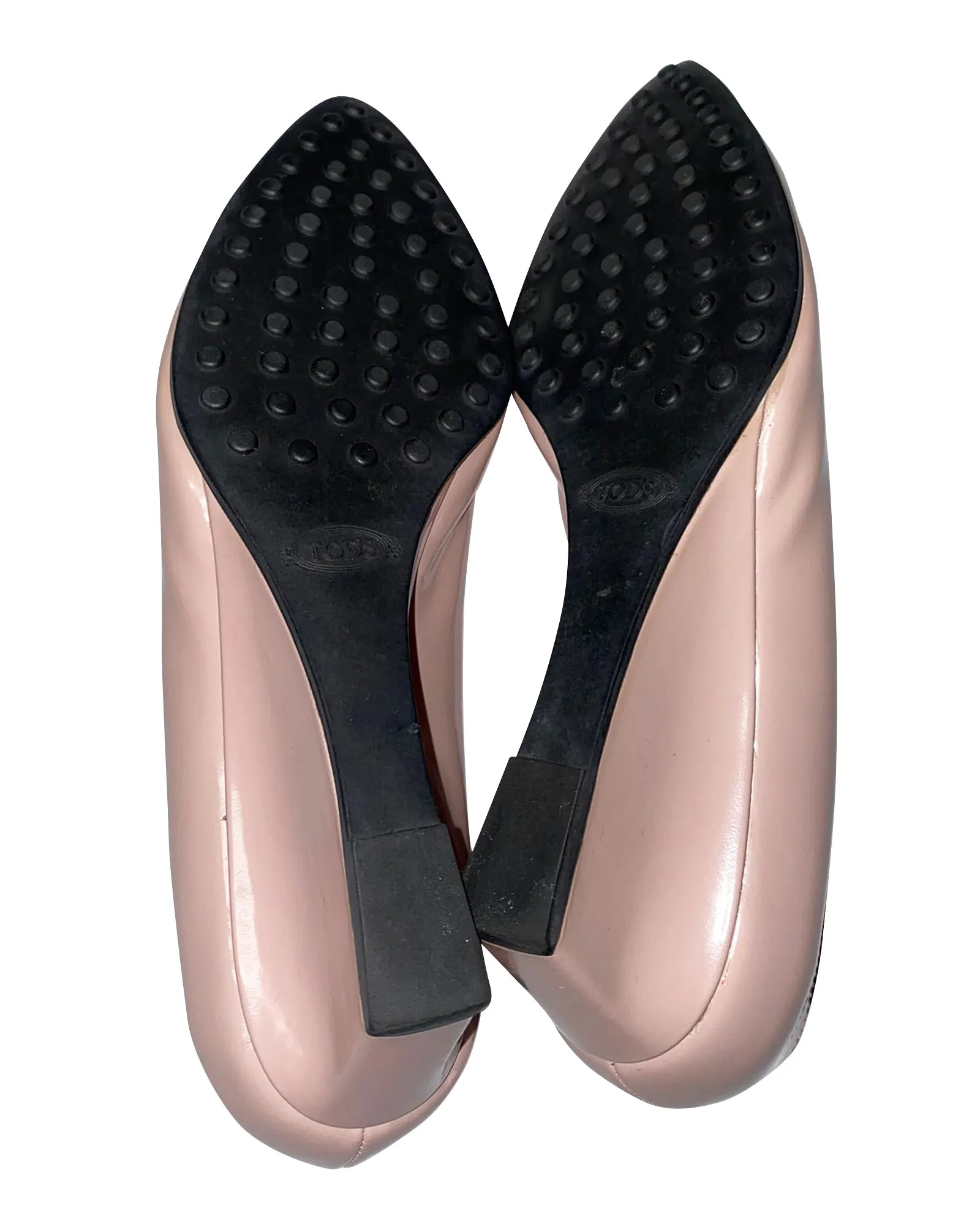 Tod's Pointed Wedge in Pink Leather