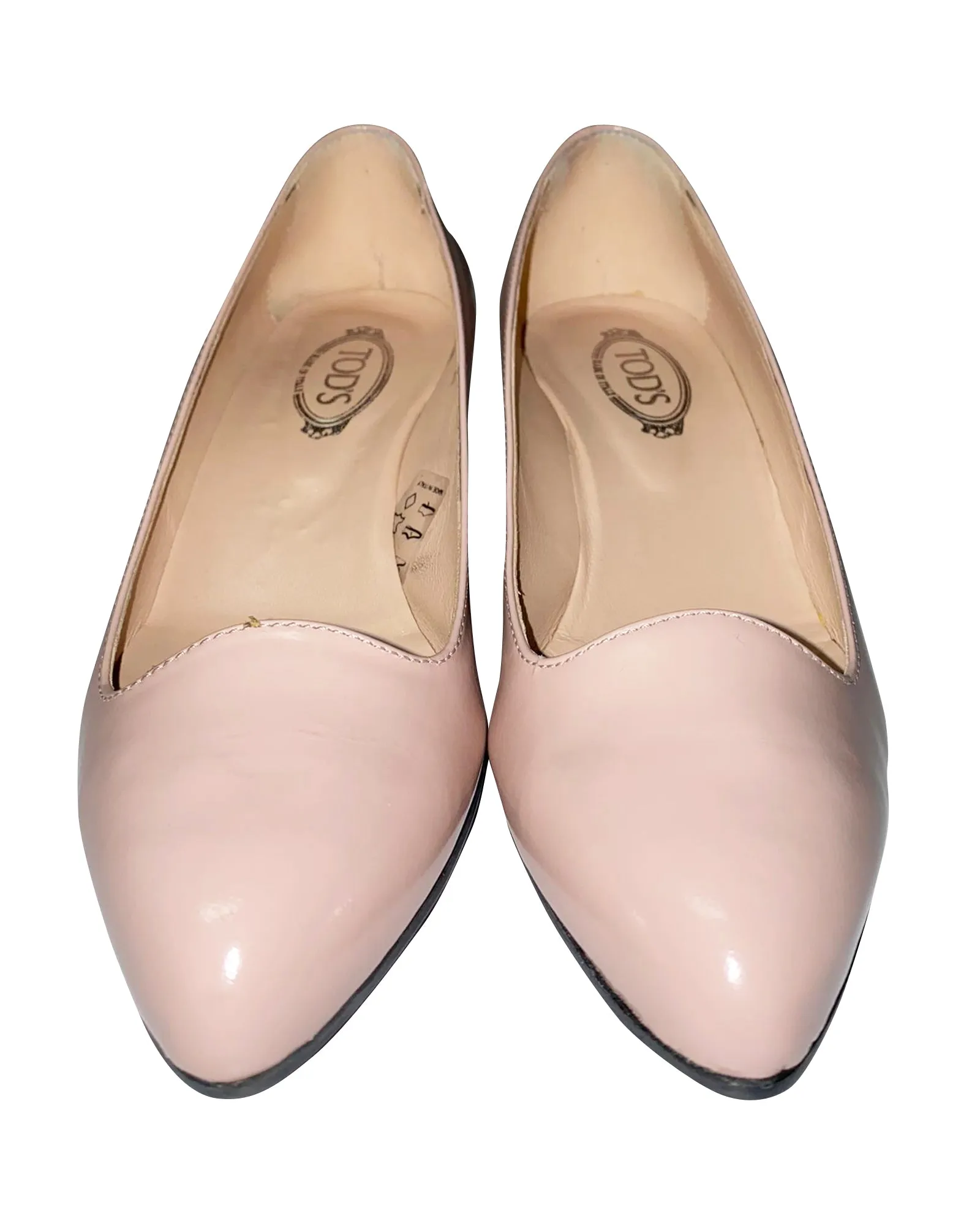 Tod's Pointed Wedge in Pink Leather