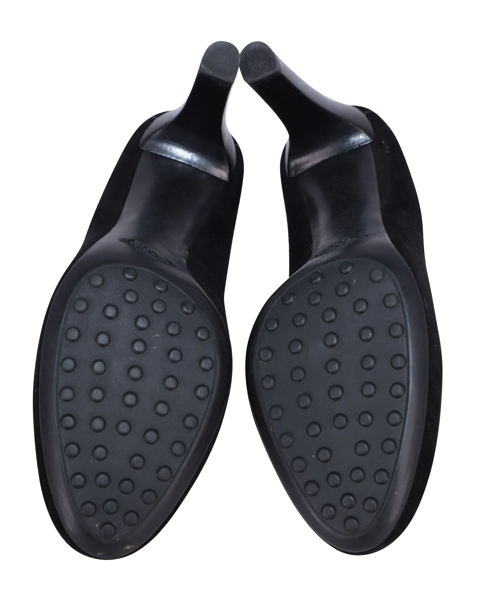 Tod's Pumps with Rubber Pebbles in Black Suede