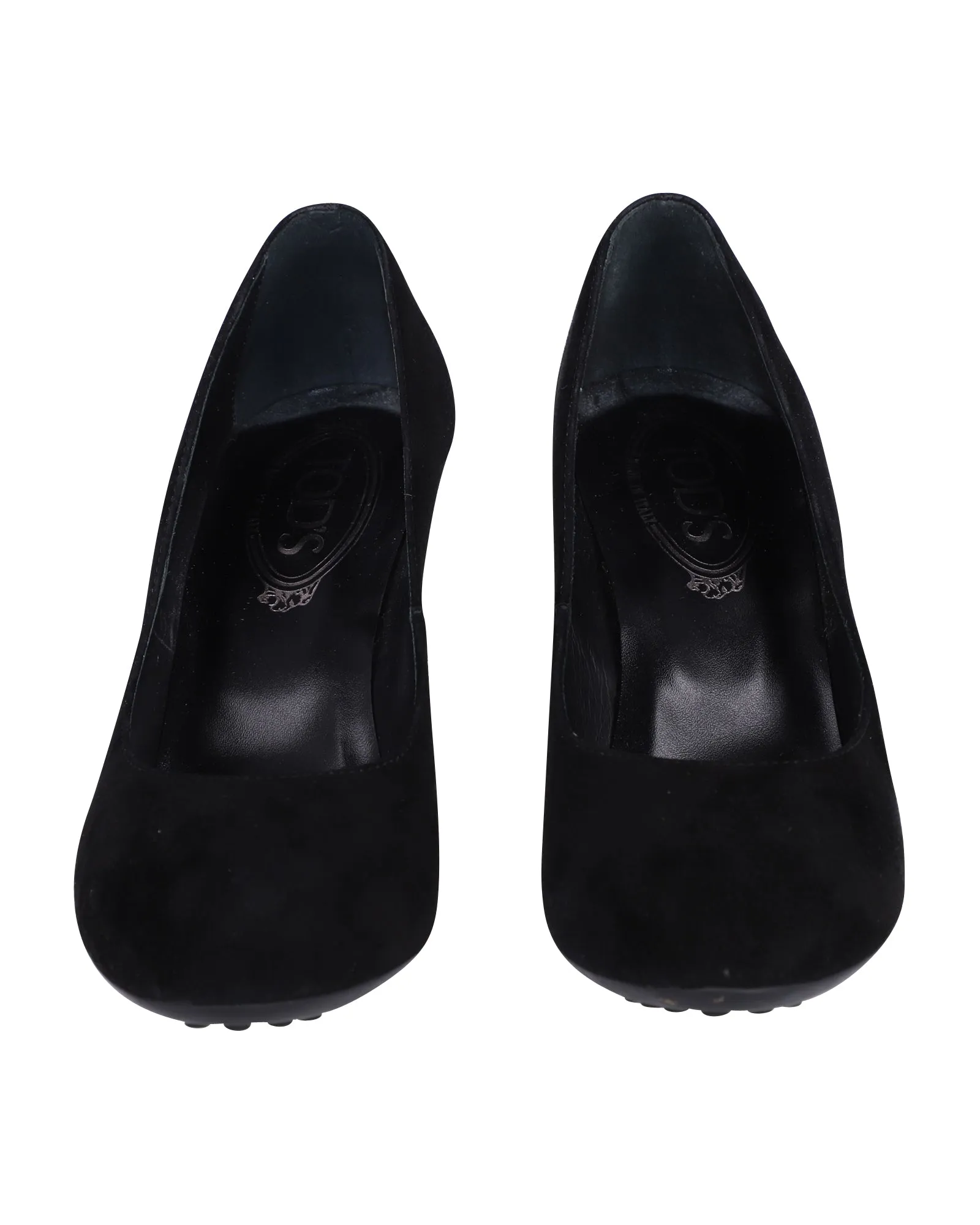 Tod's Pumps with Rubber Pebbles in Black Suede