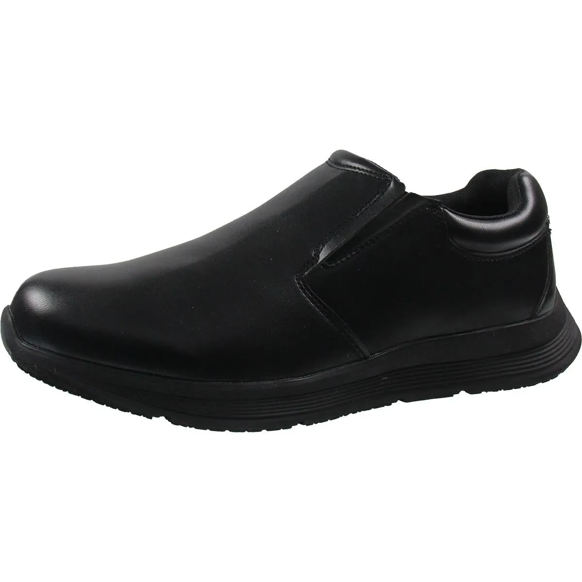 Vadez Mens Slip Resistant Faux Leather Work & Safety Shoes