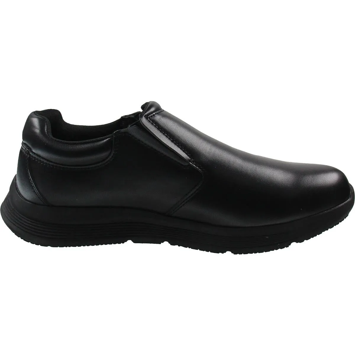 Vadez Mens Slip Resistant Faux Leather Work & Safety Shoes