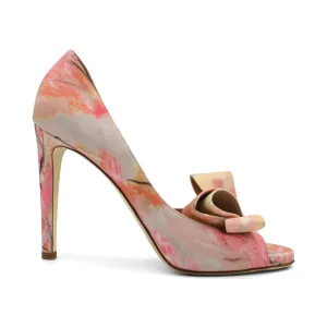 Valentino 'Bow D'Orsay Watercolour' Heels - Women's 38.5