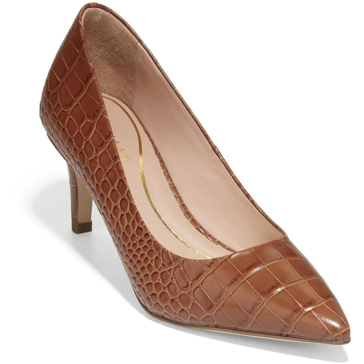 Vandam Womens Leather Embossed Pumps