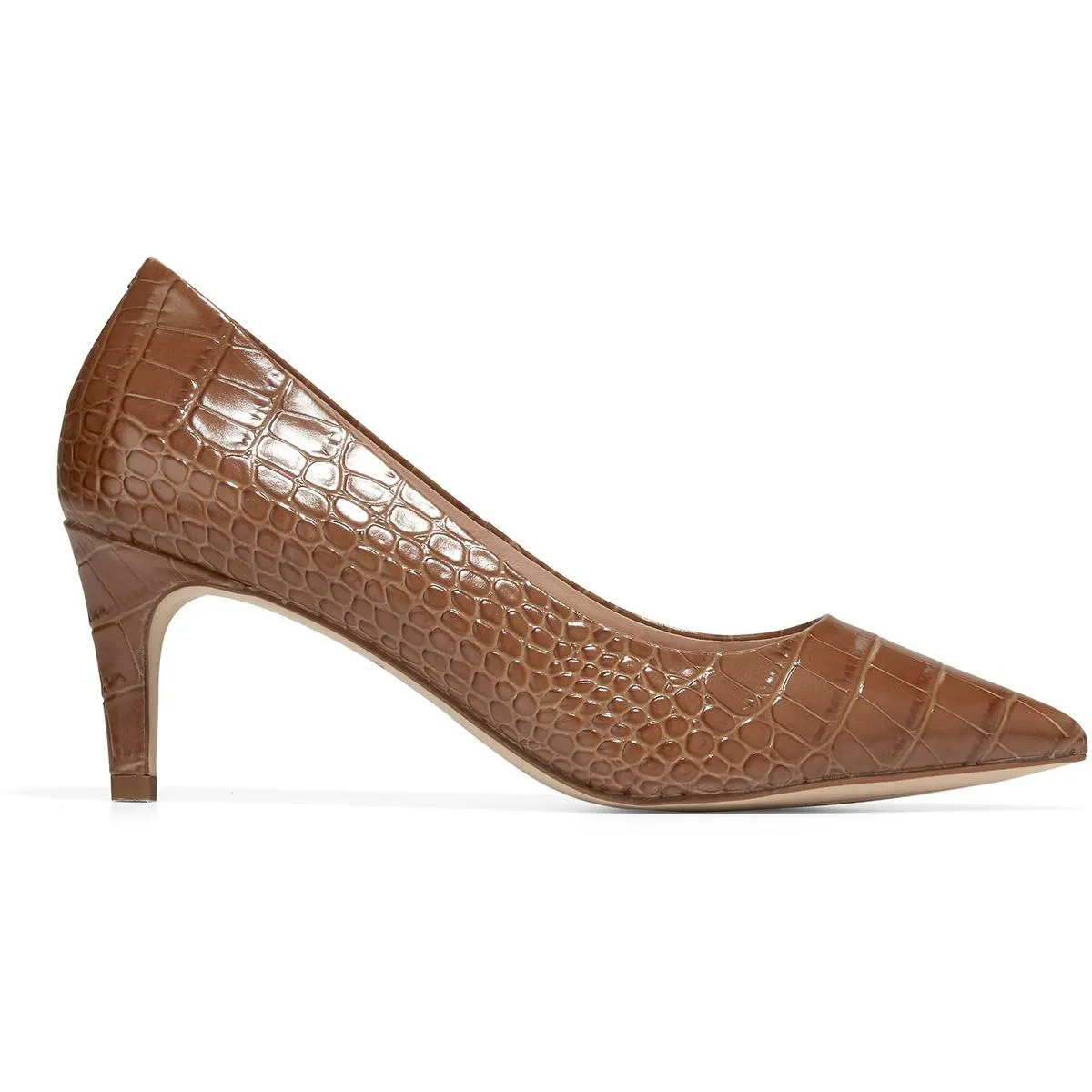 Vandam Womens Leather Embossed Pumps