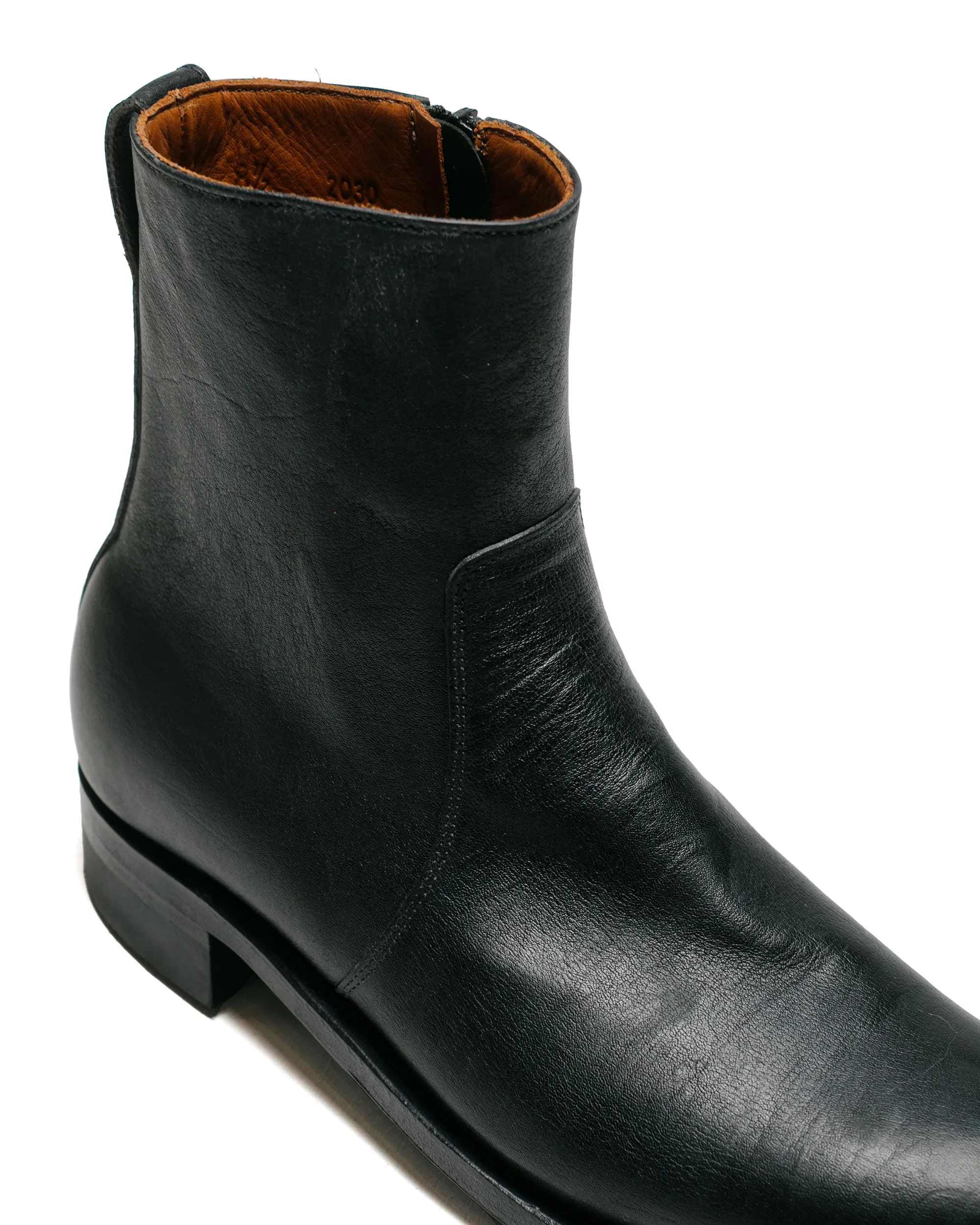 Viberg 2030CH Side Zip Boot Nero Washed Kangaroo (Pre-Order)