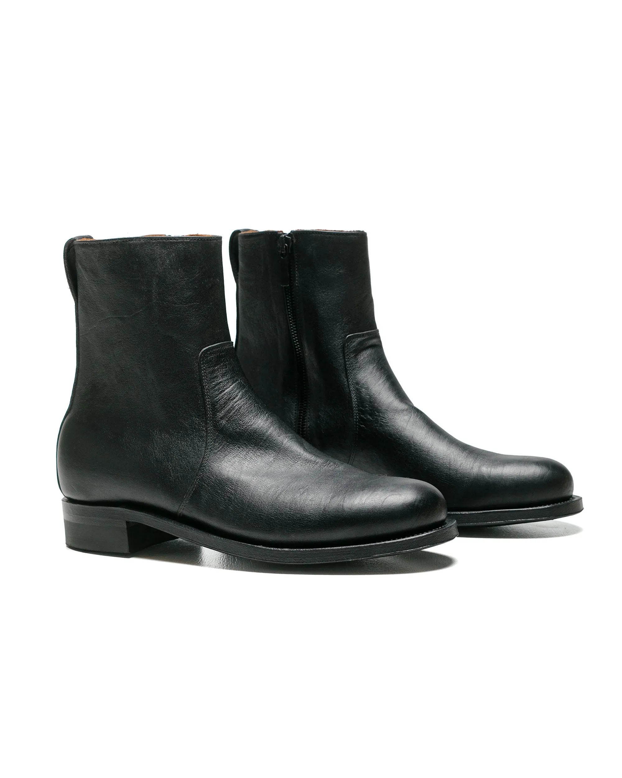 Viberg 2030CH Side Zip Boot Nero Washed Kangaroo (Pre-Order)