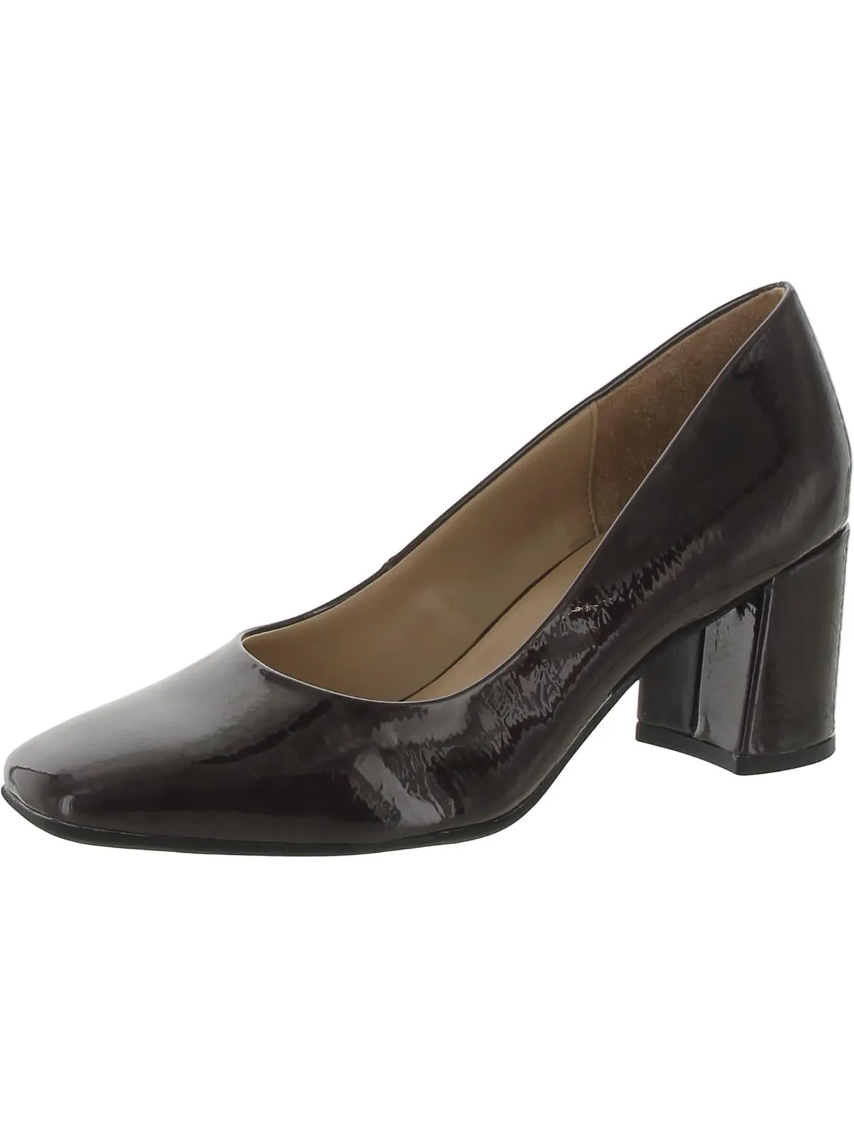 Warner Womens Padded Insole Square Toe Block Heels
