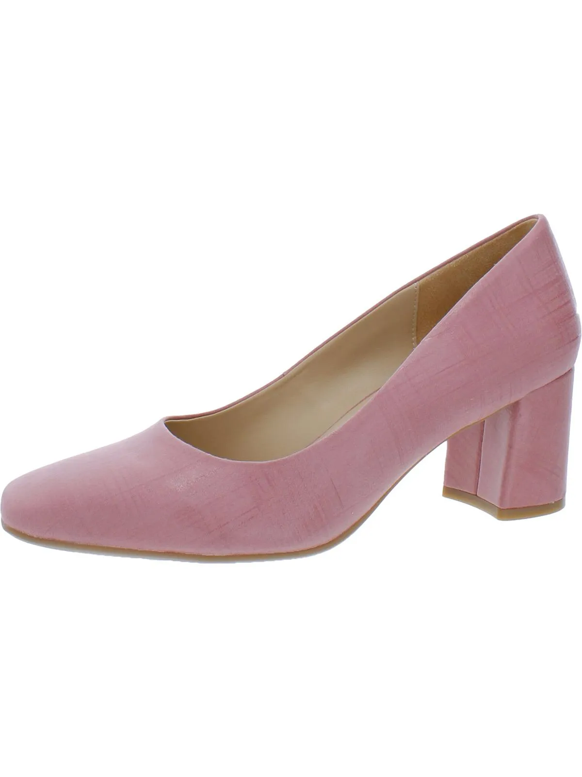 Warner Womens Padded Insole Square Toe Block Heels