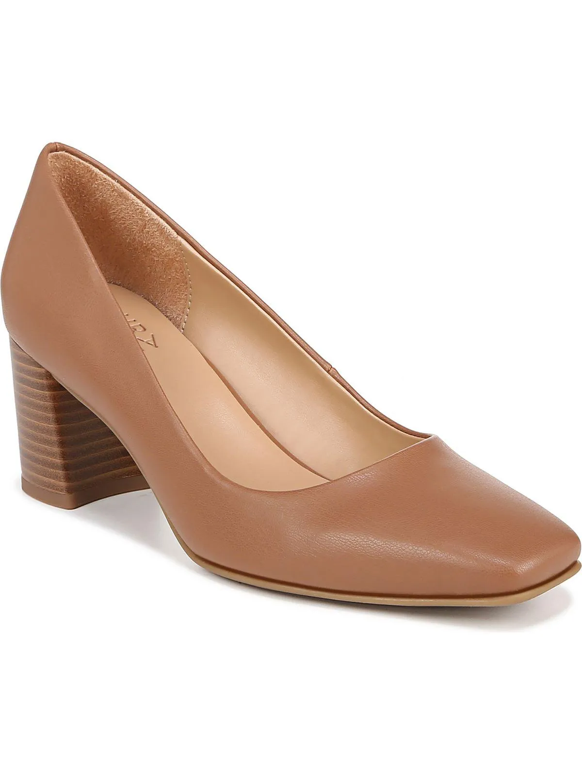 Warner Womens Padded Insole Square Toe Block Heels