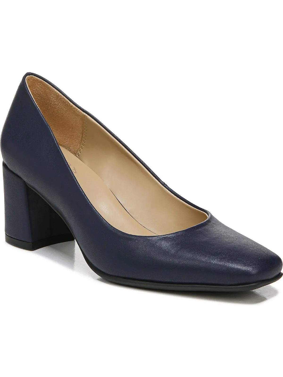 Warner Womens Padded Insole Square Toe Block Heels