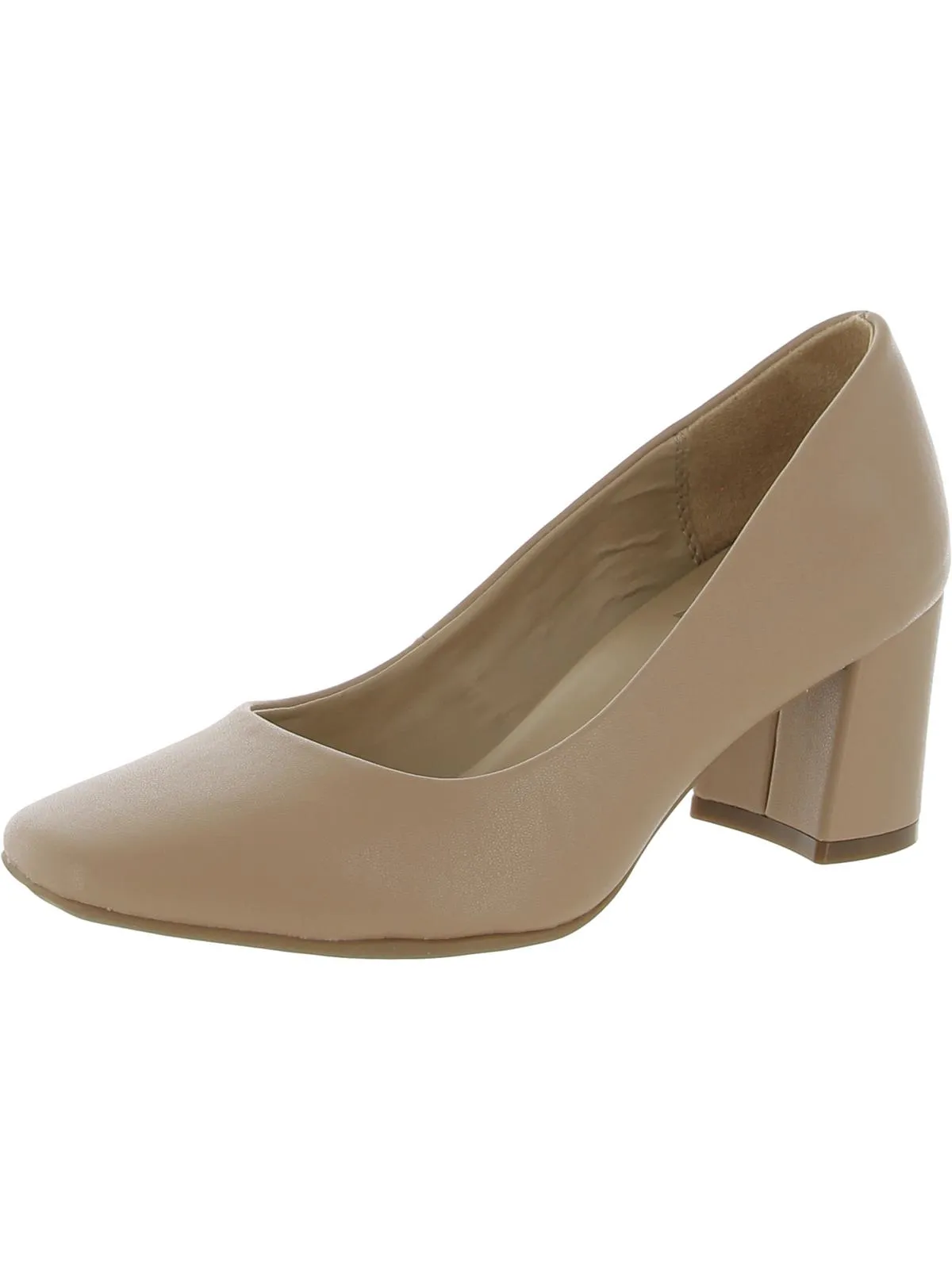 Warner Womens Padded Insole Square Toe Block Heels