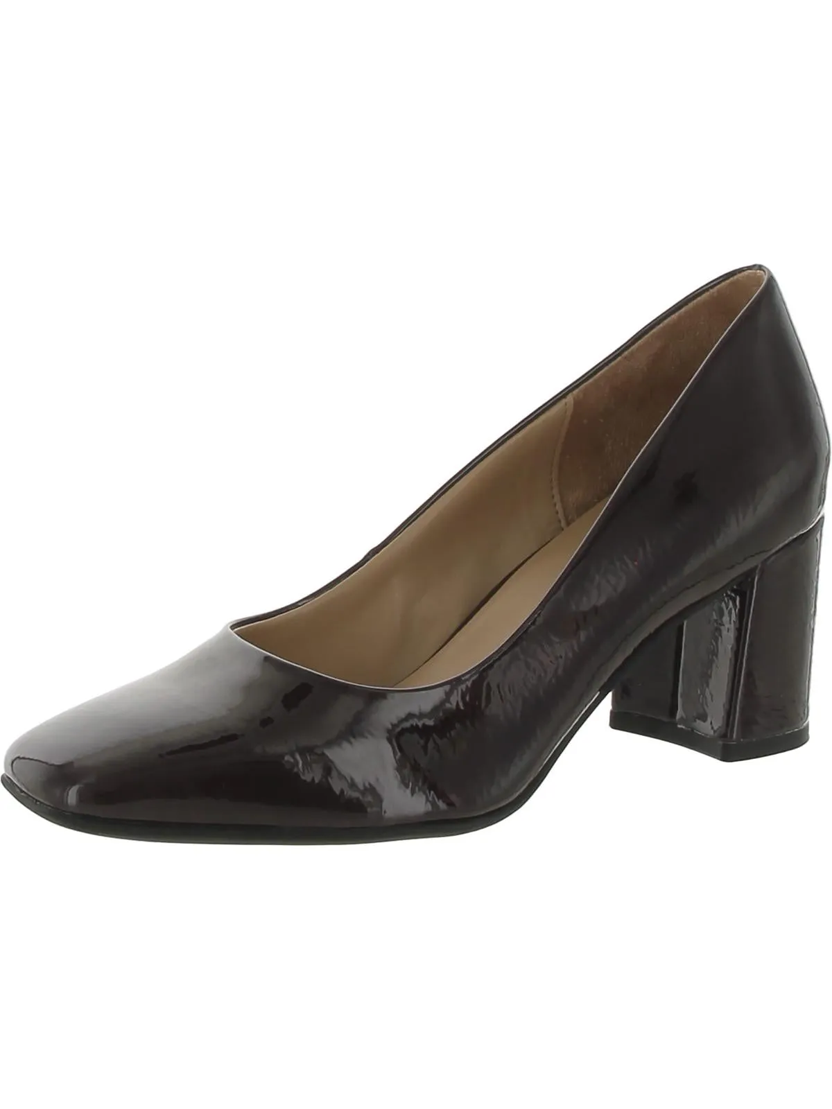 Warner Womens Padded Insole Square Toe Block Heels