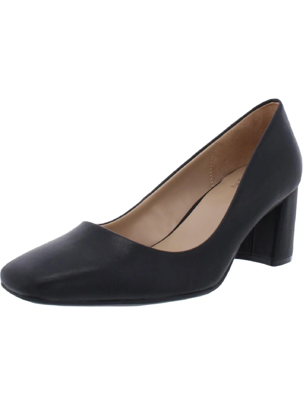 Warner Womens Padded Insole Square Toe Block Heels
