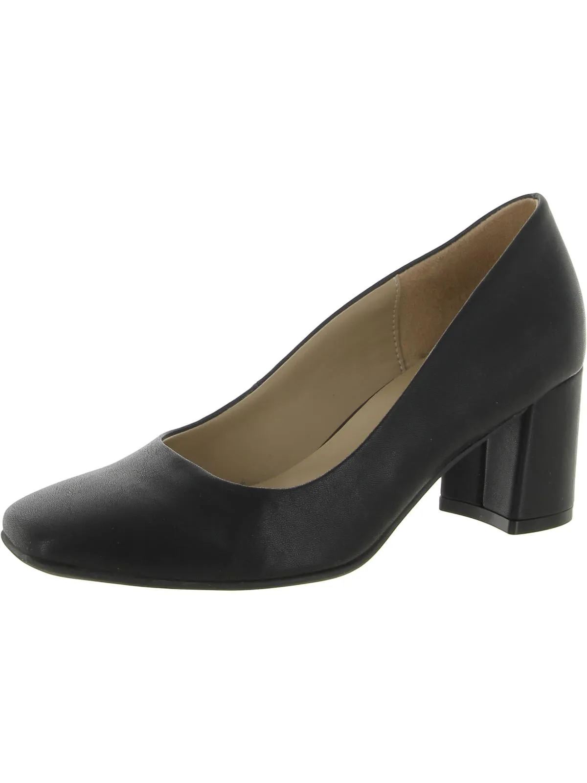 Warner Womens Padded Insole Square Toe Block Heels