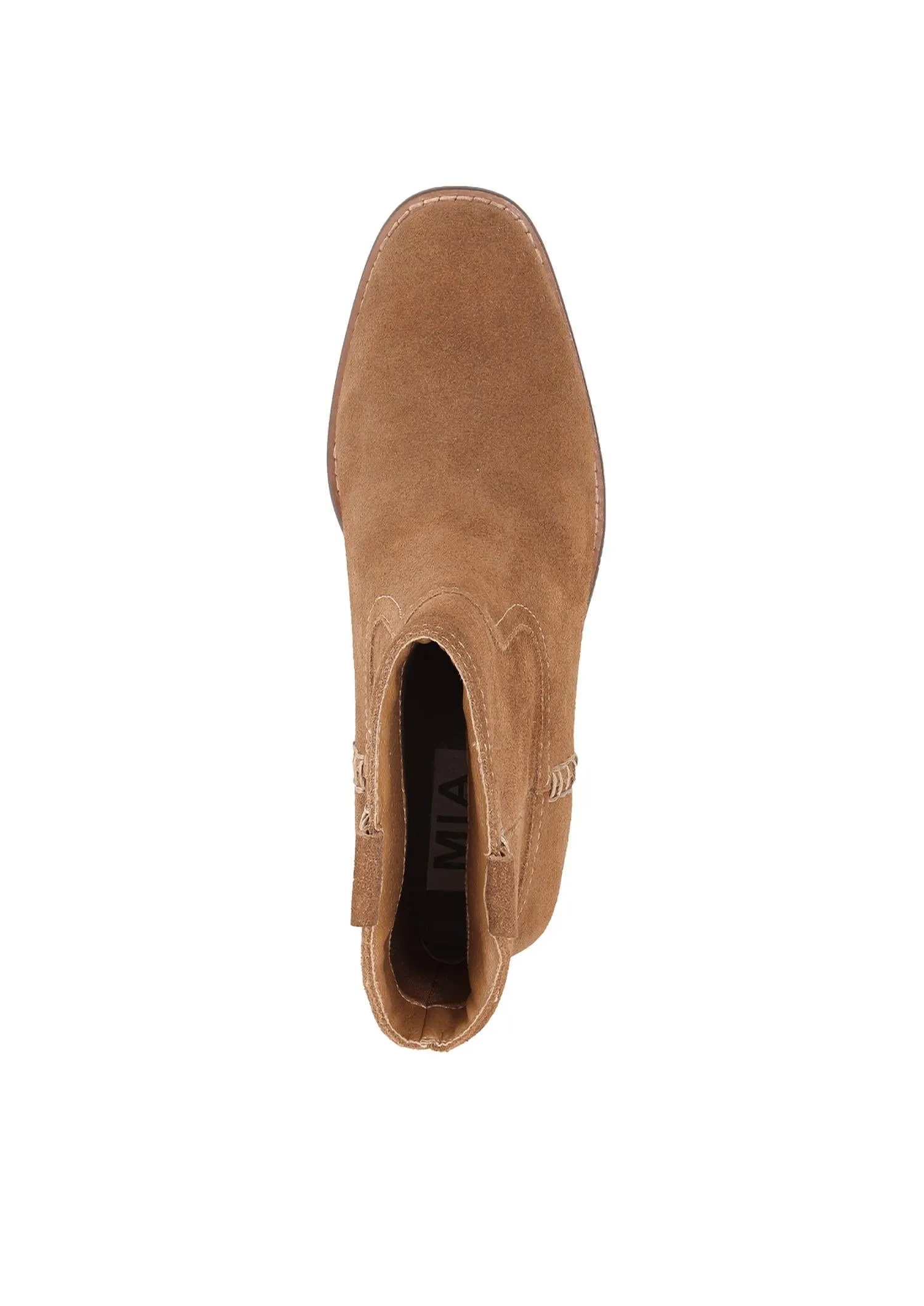 Women Lauryn Western Bootie In Tan Suede
