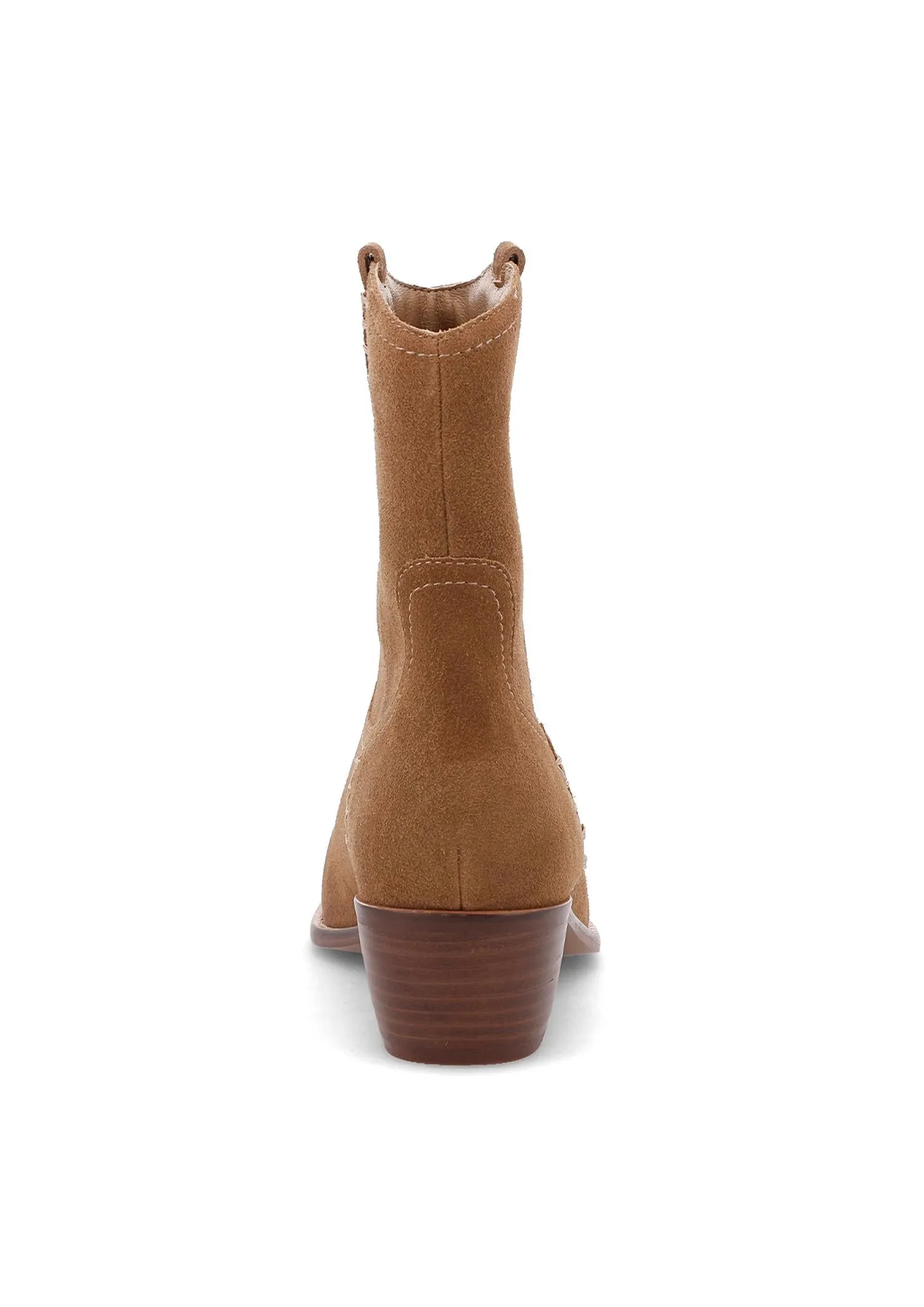Women Lauryn Western Bootie In Tan Suede