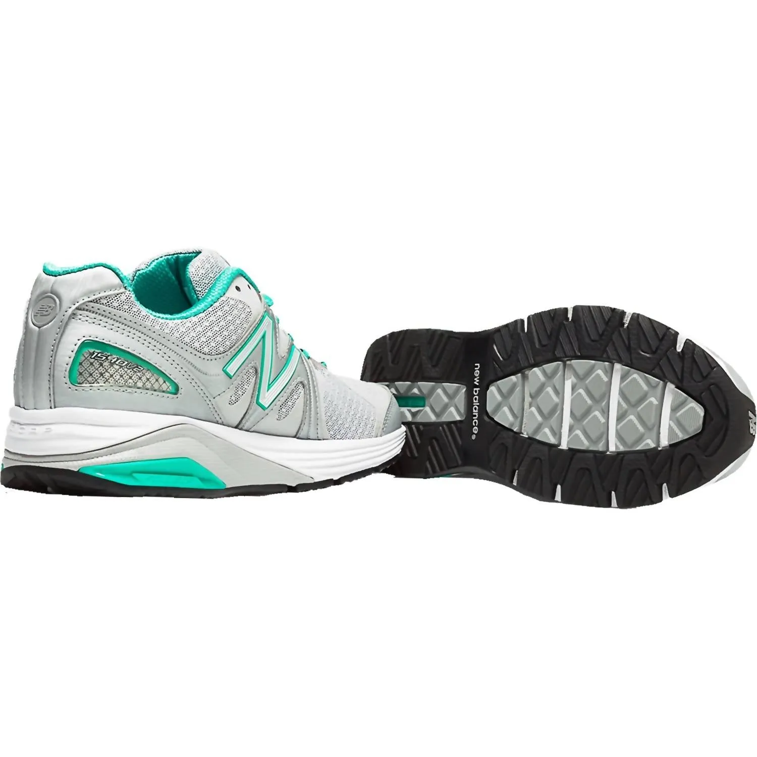 Women's 1540V2 Running Shoes In Silver/green