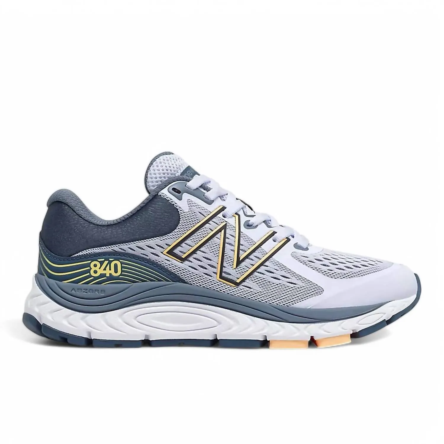 Women's 840 V5 Running Shoes In Light Grey/yellow