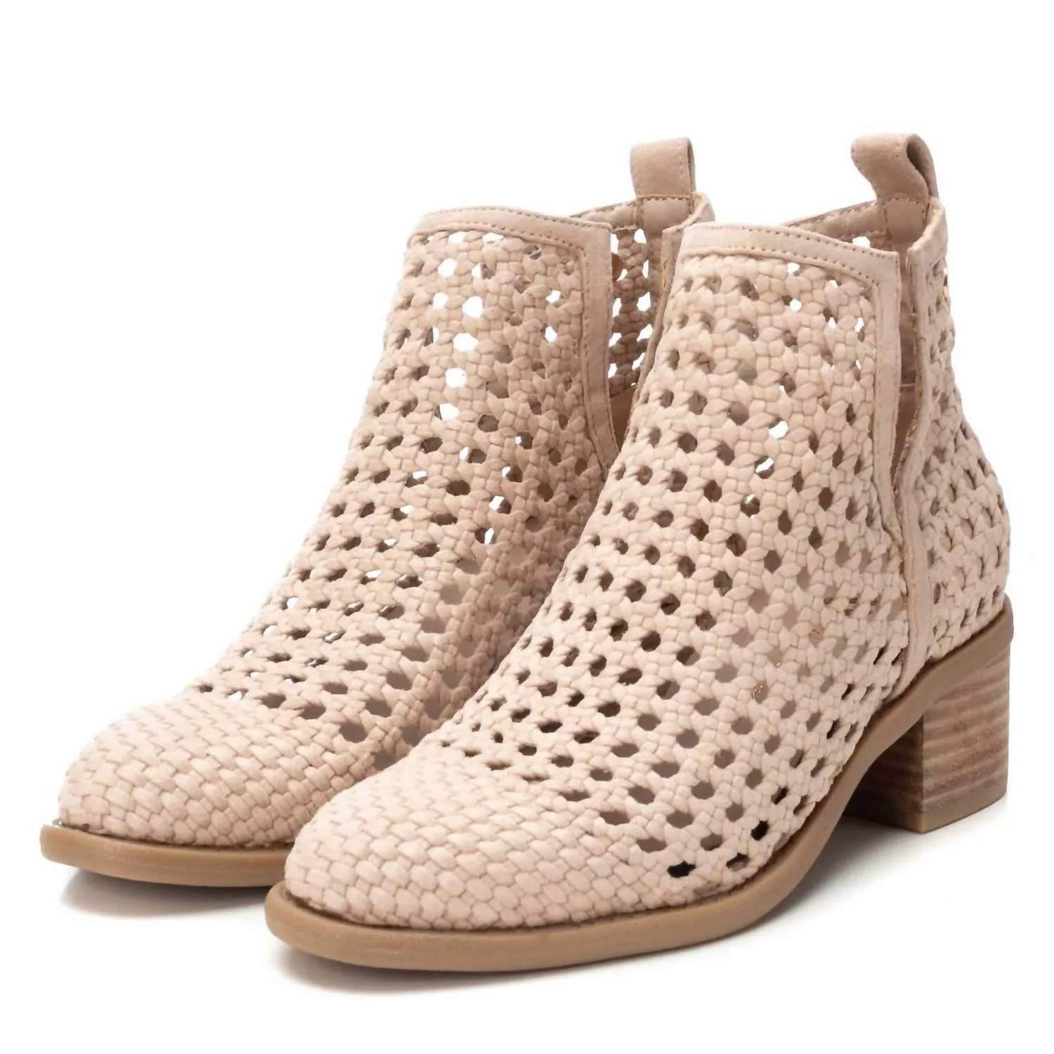 Women's Ankle Booties In Beige