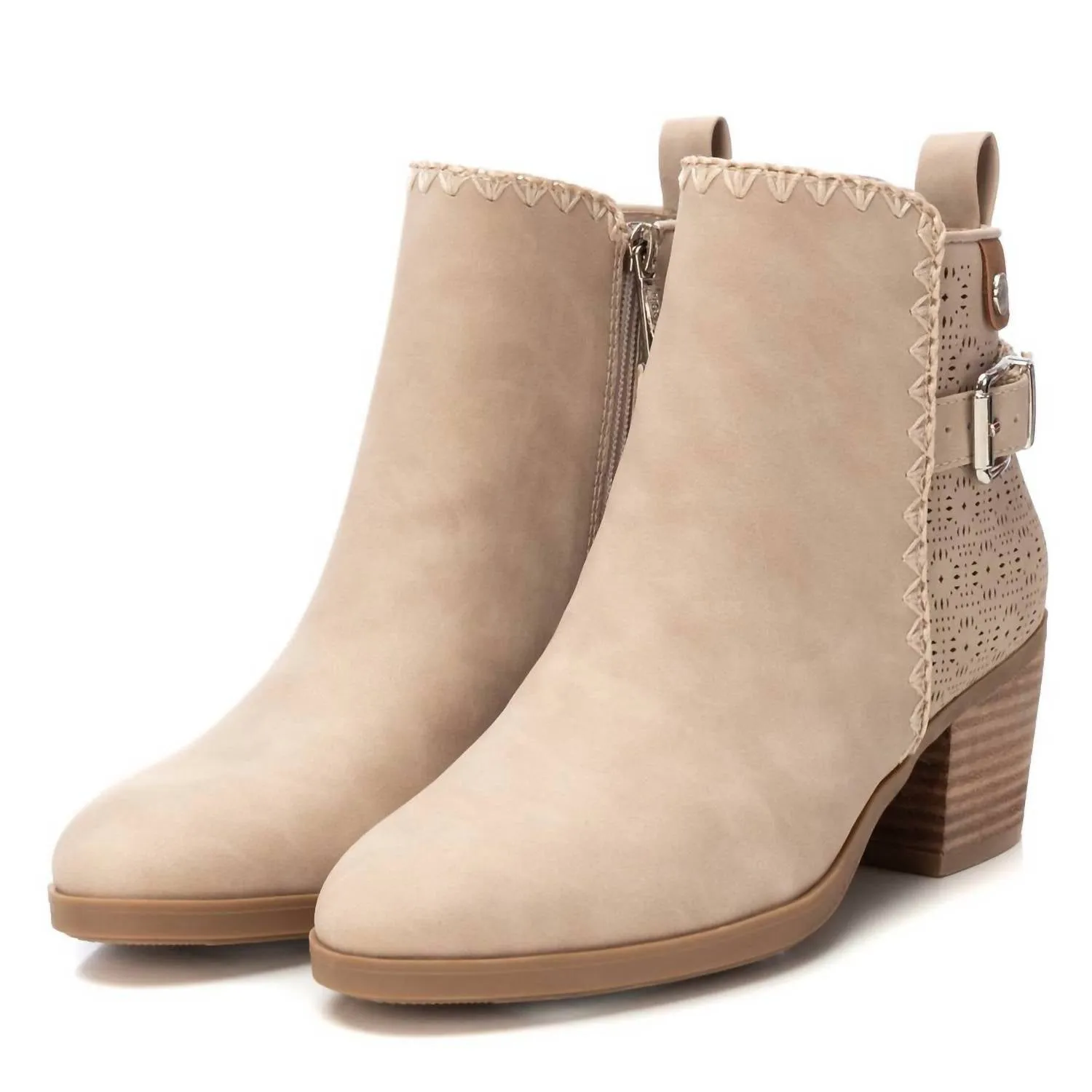 Women's Ankle Booties In Beige