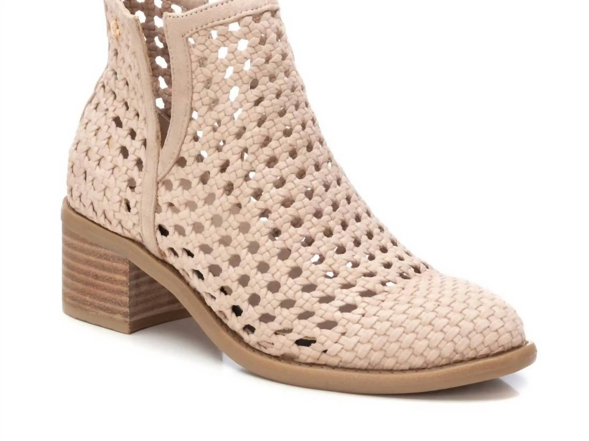 Women's Ankle Booties In Beige