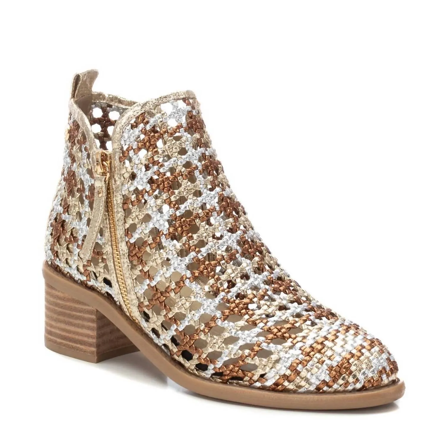 Women's Ankle Booties In Gold