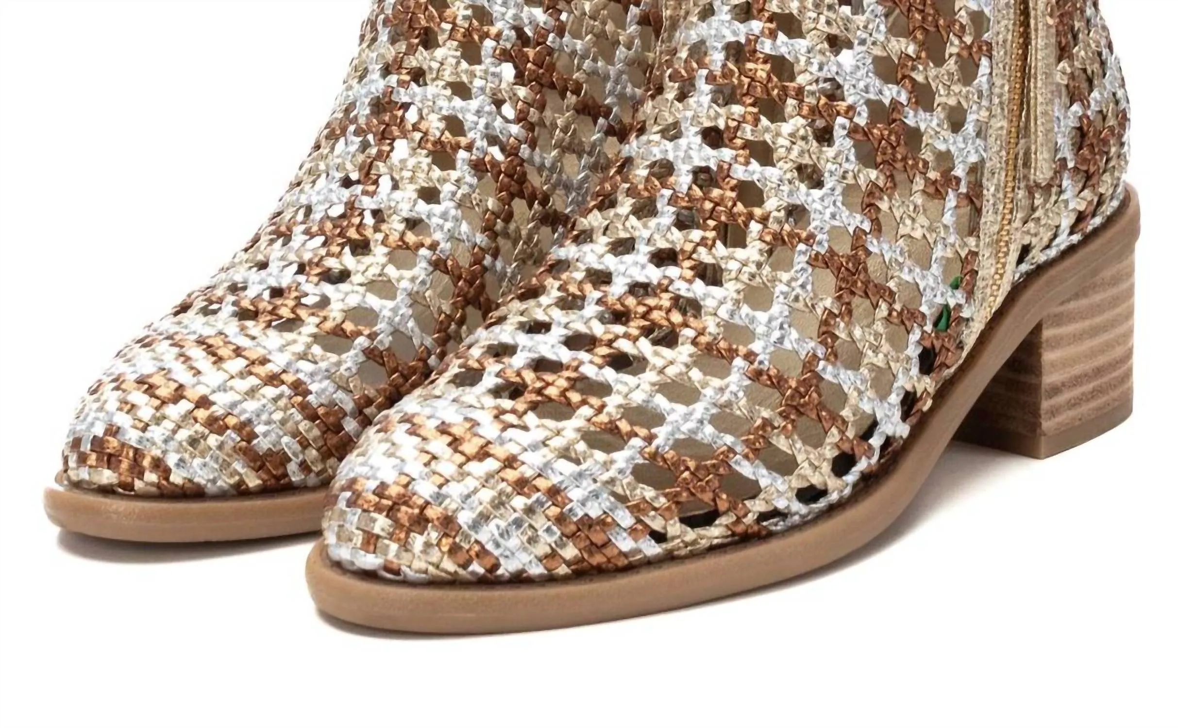 Women's Ankle Booties In Gold